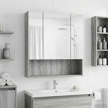 Badkamer spiegelkast met plank Grijs Sonoma 60 x 14.5 x 70 cm