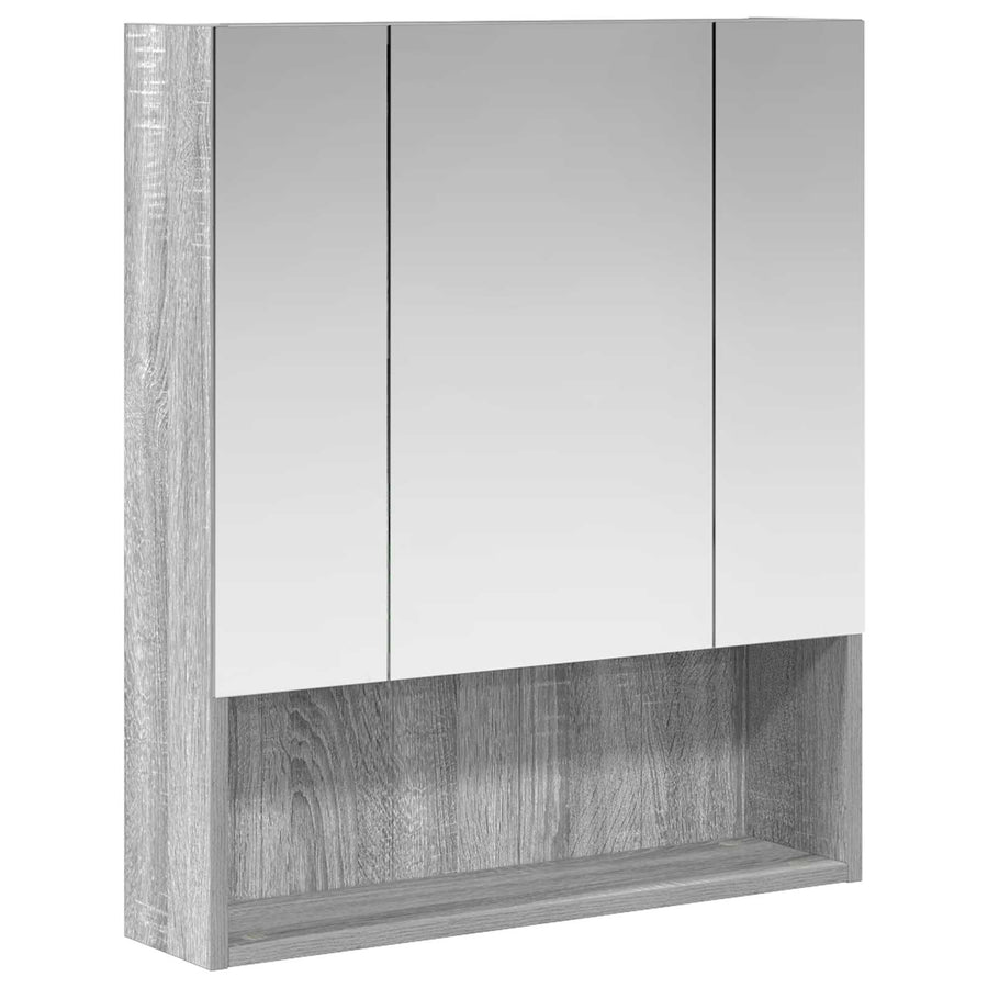 Badkamer spiegelkast met plank Grijs Sonoma 60 x 14.5 x 70 cm