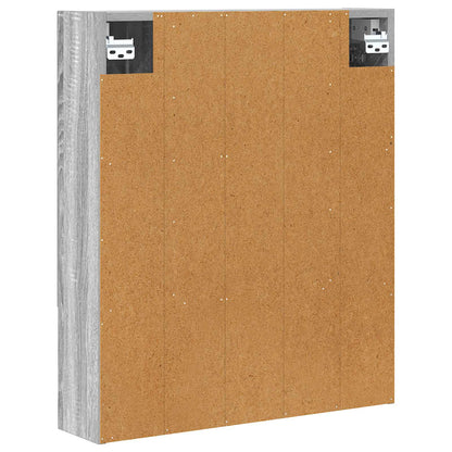Badkamer spiegelkast met plank Grijs Sonoma 60 x 14.5 x 70 cm