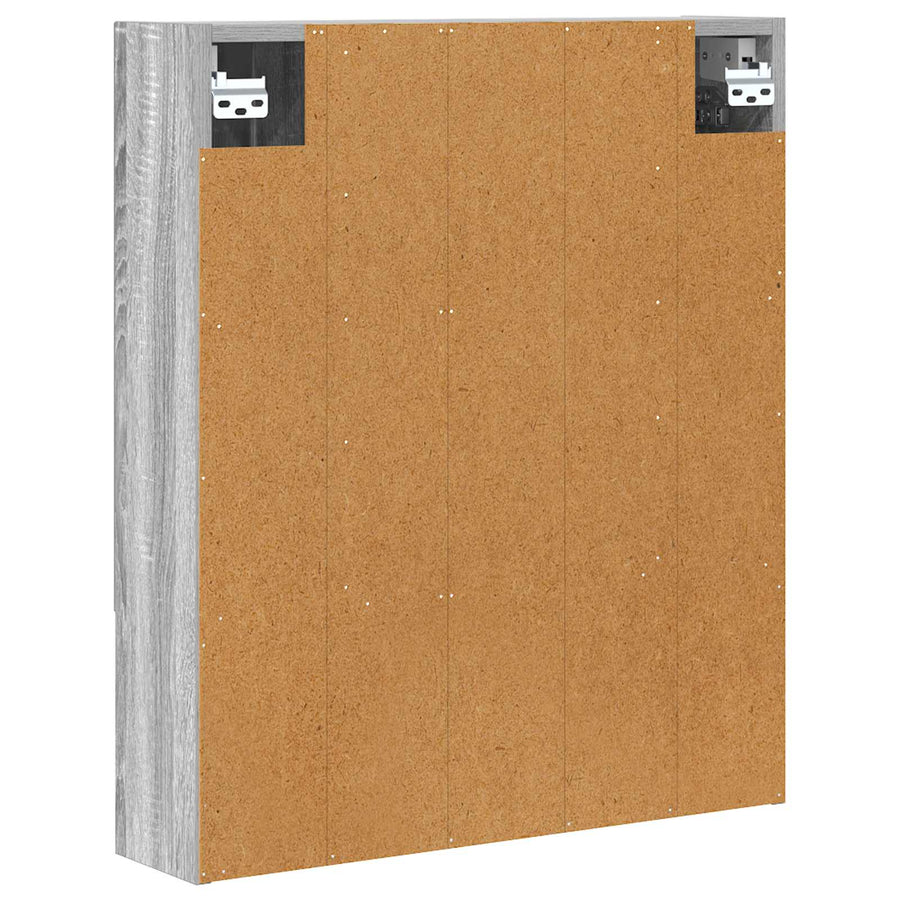 Badkamer spiegelkast met plank Grijs Sonoma 60 x 14.5 x 70 cm