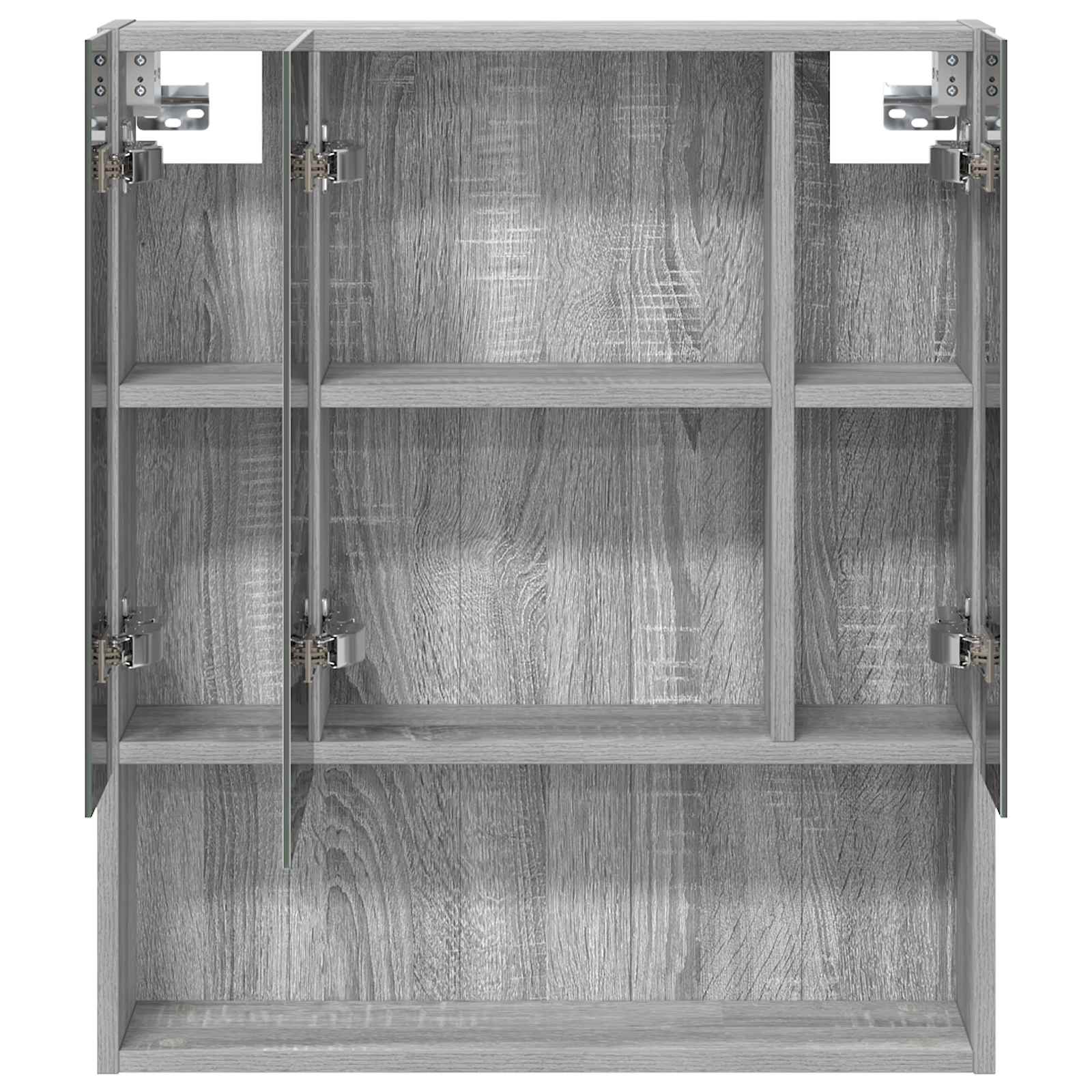 Badkamer spiegelkast met plank Grijs Sonoma 60 x 14.5 x 70 cm