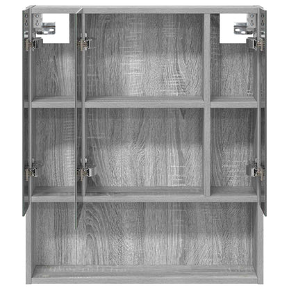 Badkamer spiegelkast met plank Grijs Sonoma 60 x 14.5 x 70 cm