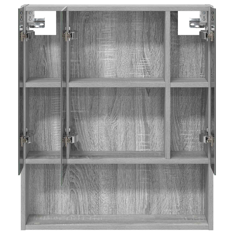 Badkamer spiegelkast met plank Grijs Sonoma 60 x 14.5 x 70 cm