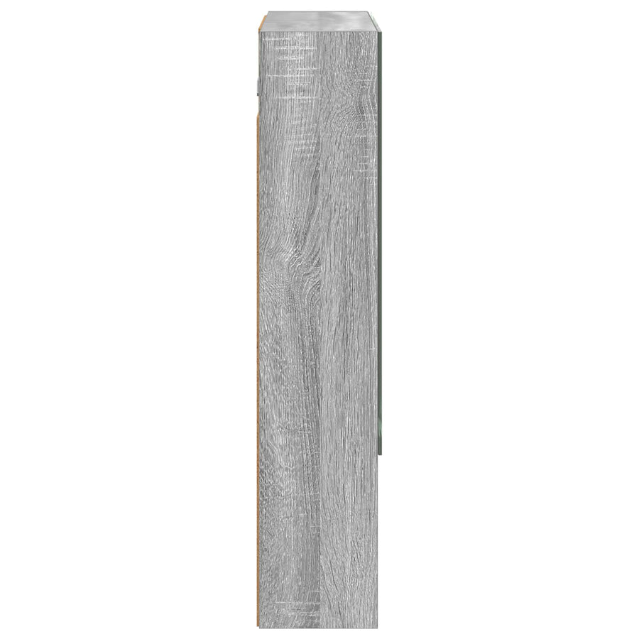 Badkamer spiegelkast met plank Grijs Sonoma 60 x 14.5 x 70 cm