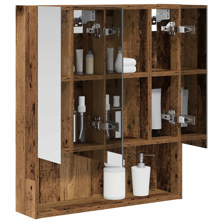 Badkamer spiegelkast Oudhout 60 x 14.5 x 70 cm Bewerkt hout
