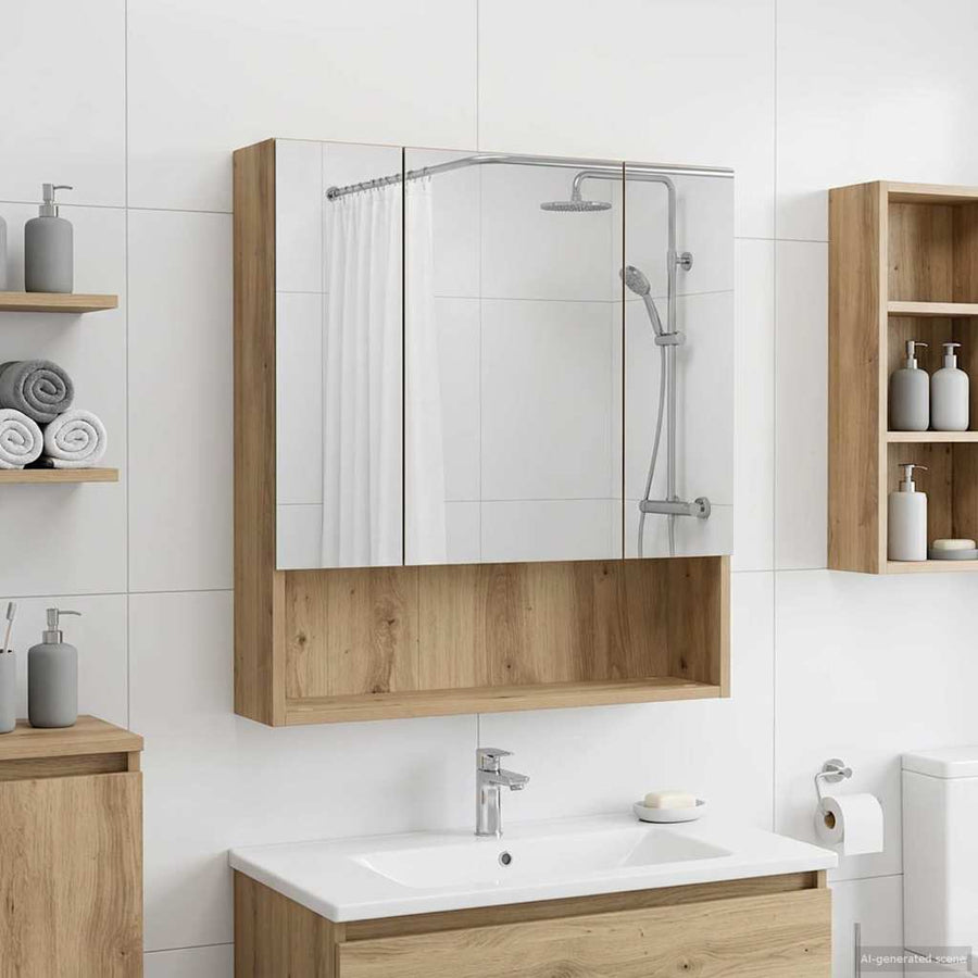 Badkamer spiegelkast Ambachtelijk eiken 60 x 14.5 x 70 cm