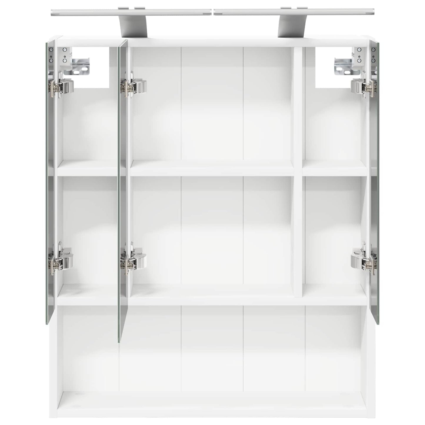 Badkamer spiegelkast Wit 60 x 14.5 x 70 cm Bewerkt hout