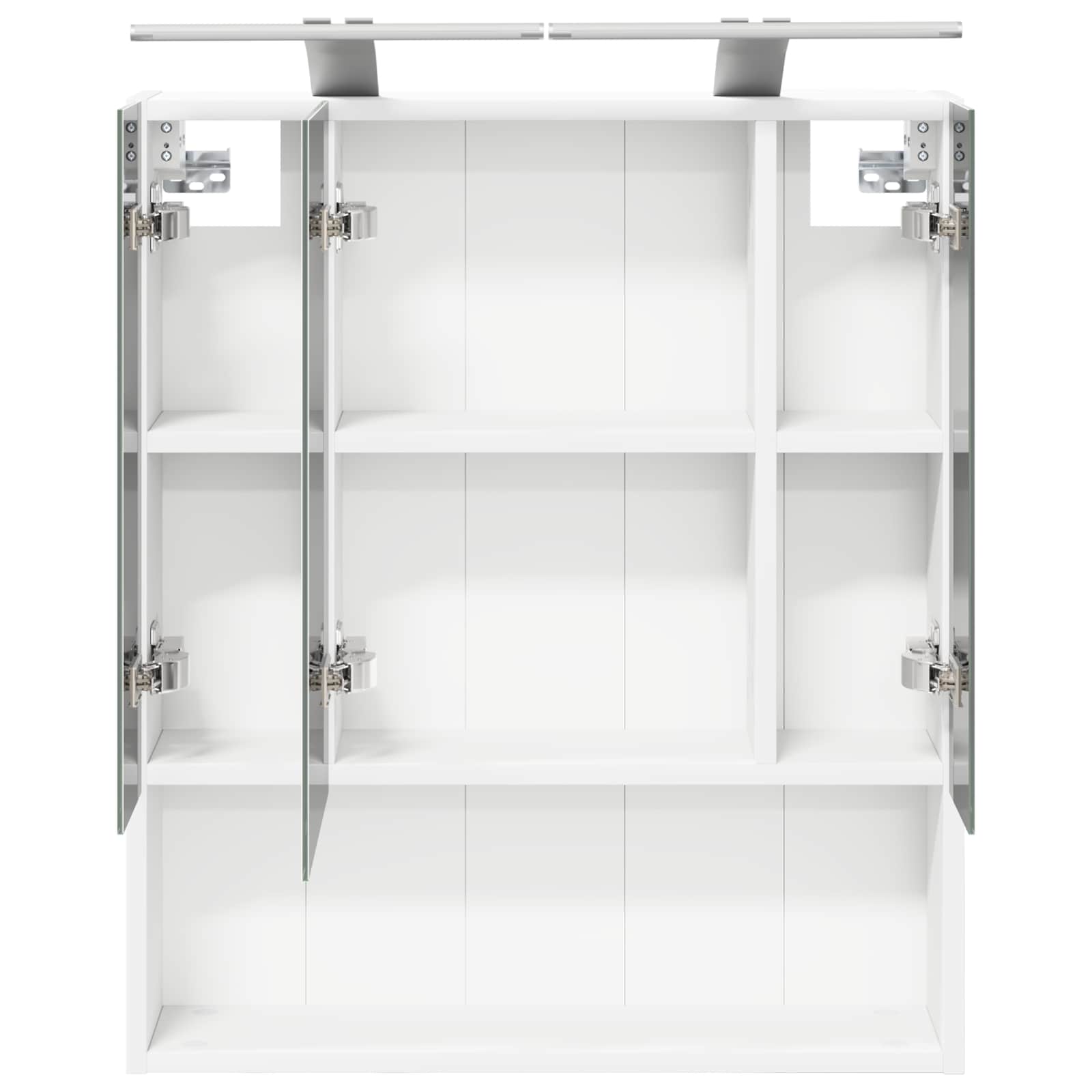 Badkamer spiegelkast Wit 60 x 14.5 x 70 cm Bewerkt hout