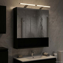 Badkamer spiegelkast Zwart Eiken 60 x 14.5 x 70 cm Bewerkt hout