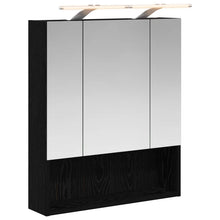 Badkamer spiegelkast Zwart Eiken 60 x 14.5 x 70 cm Bewerkt hout