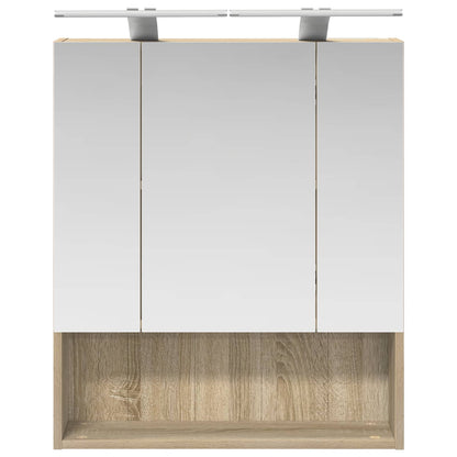 Badkamer spiegelkast met plank Sonoma Eiken 60 x 14.5 x 70 cm