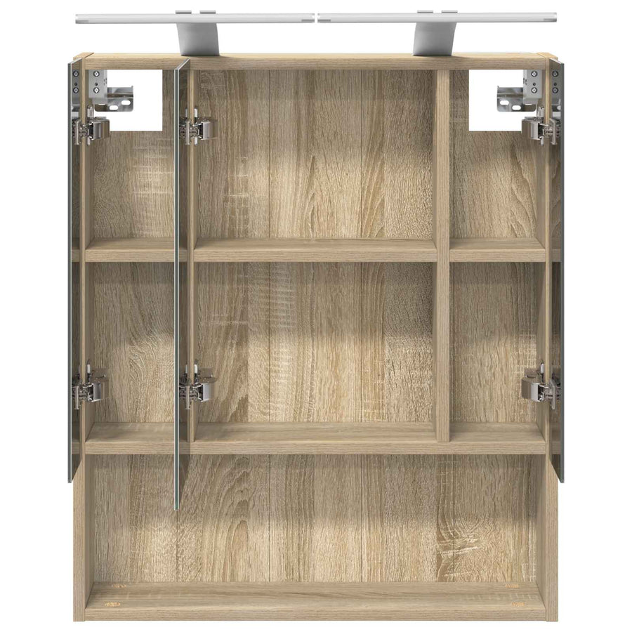 Badkamer spiegelkast met plank Sonoma Eiken 60 x 14.5 x 70 cm