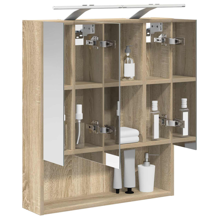 Badkamer spiegelkast met plank Sonoma Eiken 60 x 14.5 x 70 cm