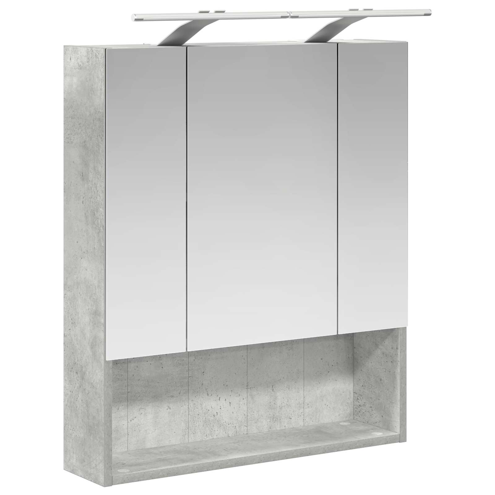 Badkamer spiegelkast Beton Grijs 60 x 14.5 x 70 cm Bewerkt hout