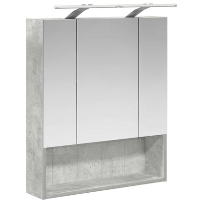 Badkamer spiegelkast Beton Grijs 60 x 14.5 x 70 cm Bewerkt hout