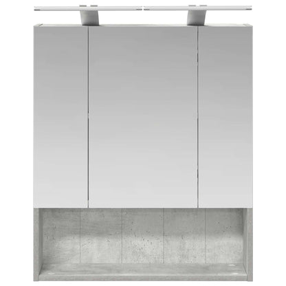 Badkamer spiegelkast Beton Grijs 60 x 14.5 x 70 cm Bewerkt hout