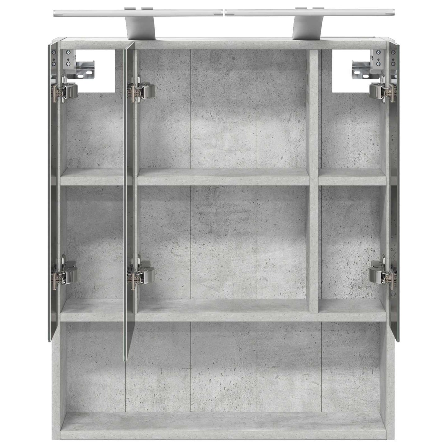 Badkamer spiegelkast Beton Grijs 60 x 14.5 x 70 cm Bewerkt hout
