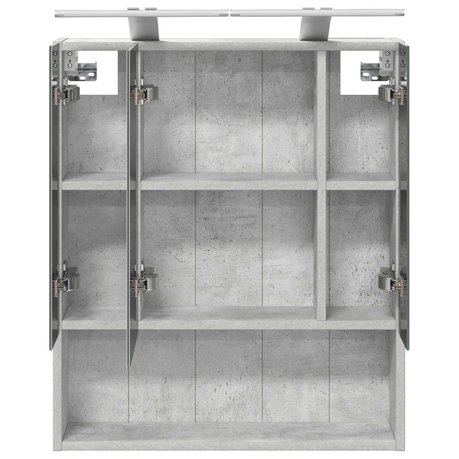 Badkamer spiegelkast Beton Grijs 60 x 14.5 x 70 cm Bewerkt hout
