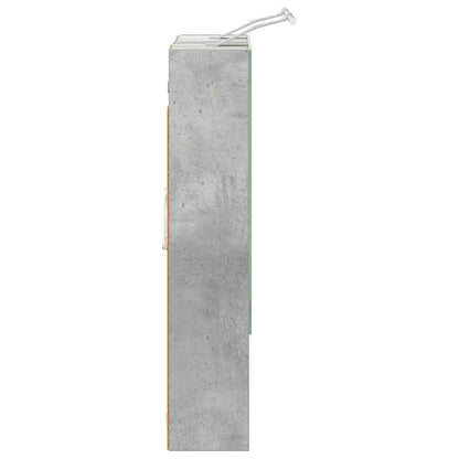 Badkamer spiegelkast Beton Grijs 60 x 14.5 x 70 cm Bewerkt hout