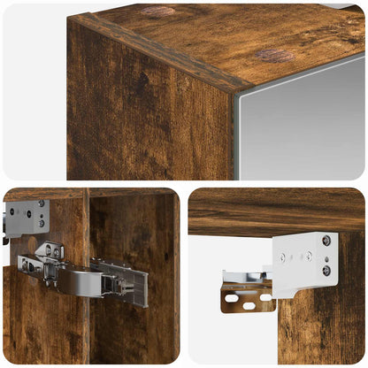 Badkamer spiegelkast met plank Gerookt eiken 60 x 14.5 x 70 cm