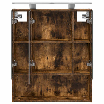 Badkamer spiegelkast met plank Gerookt eiken 60 x 14.5 x 70 cm
