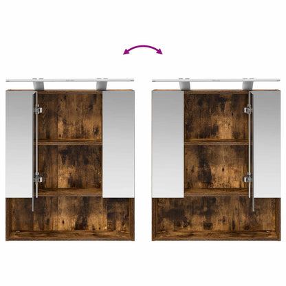 Badkamer spiegelkast met plank Gerookt eiken 60 x 14.5 x 70 cm