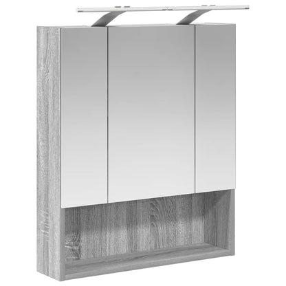 Badkamer spiegelkast met plank Grijs Sonoma 60 x 14.5 x 70 cm