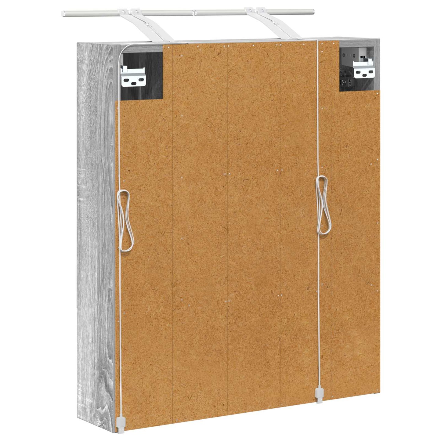 Badkamer spiegelkast met plank Grijs Sonoma 60 x 14.5 x 70 cm