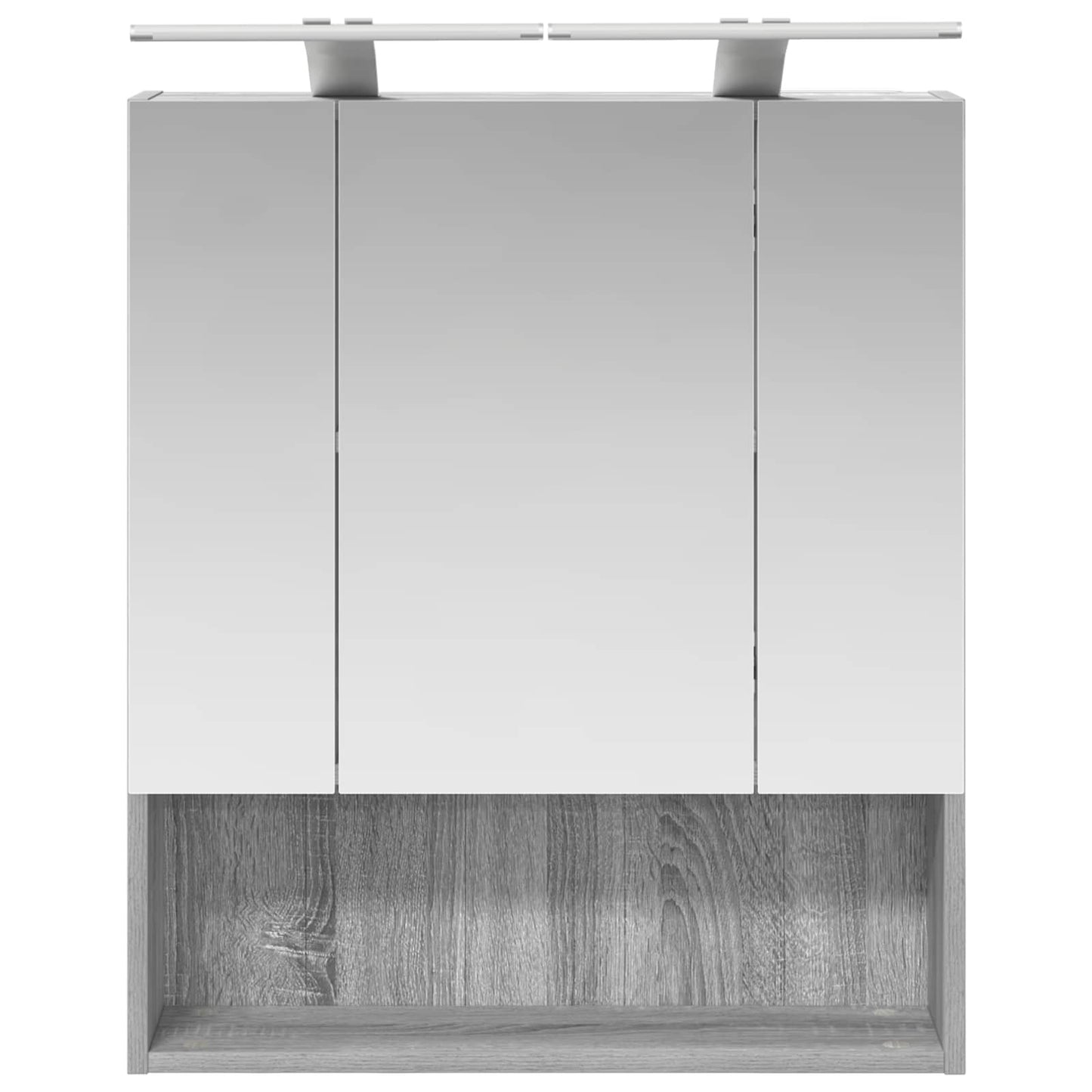 Badkamer spiegelkast met plank Grijs Sonoma 60 x 14.5 x 70 cm