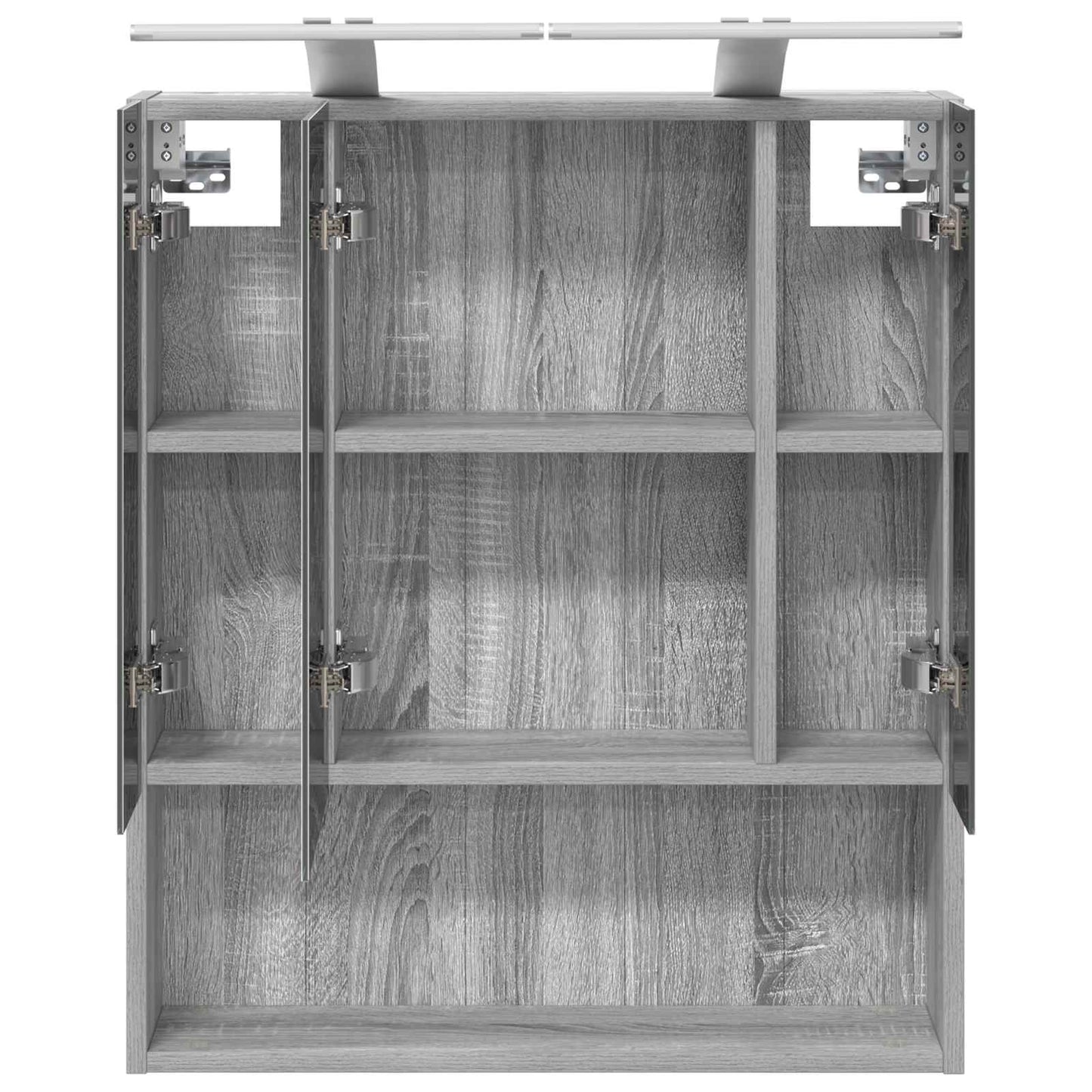 Badkamer spiegelkast met plank Grijs Sonoma 60 x 14.5 x 70 cm