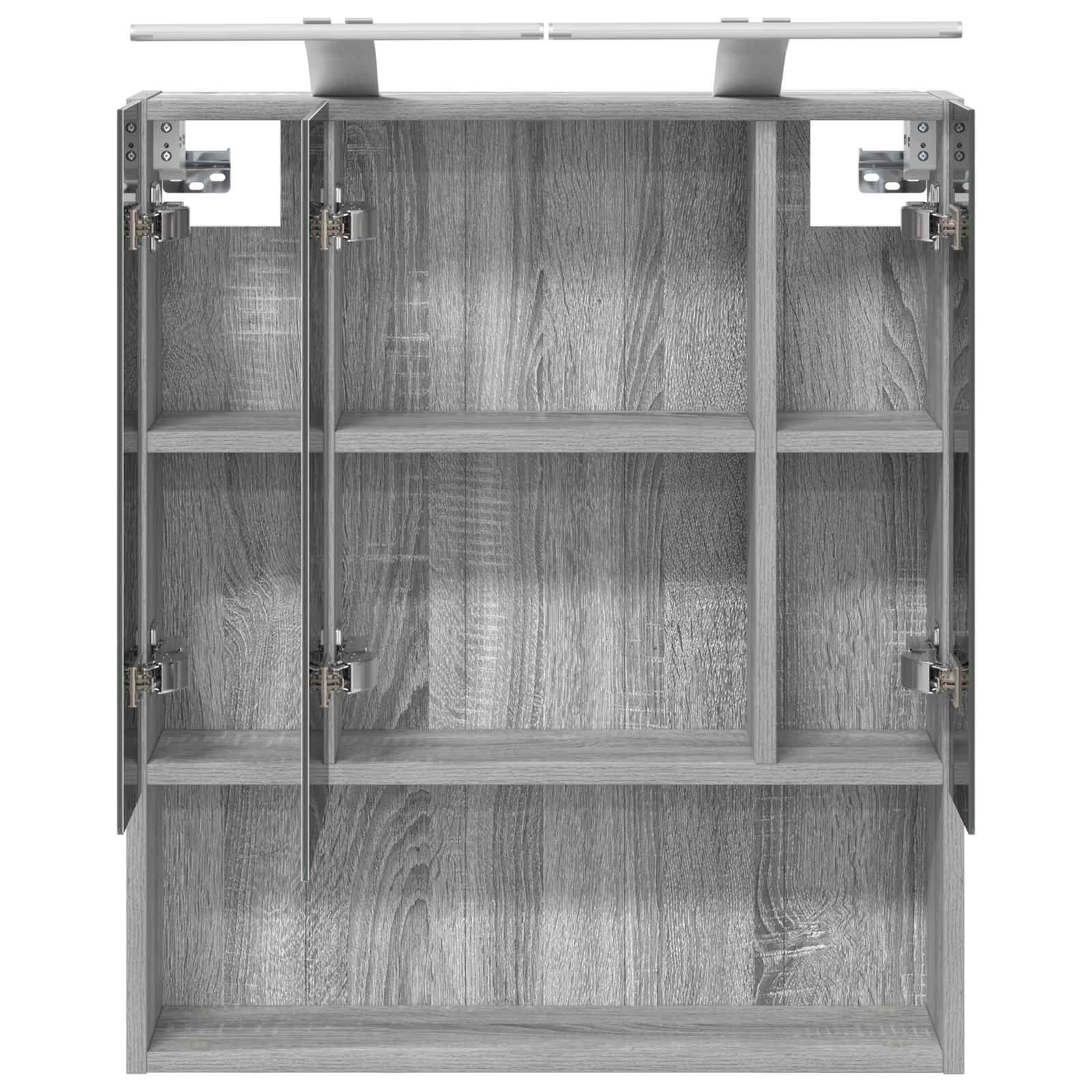 Badkamer spiegelkast met plank Grijs Sonoma 60 x 14.5 x 70 cm