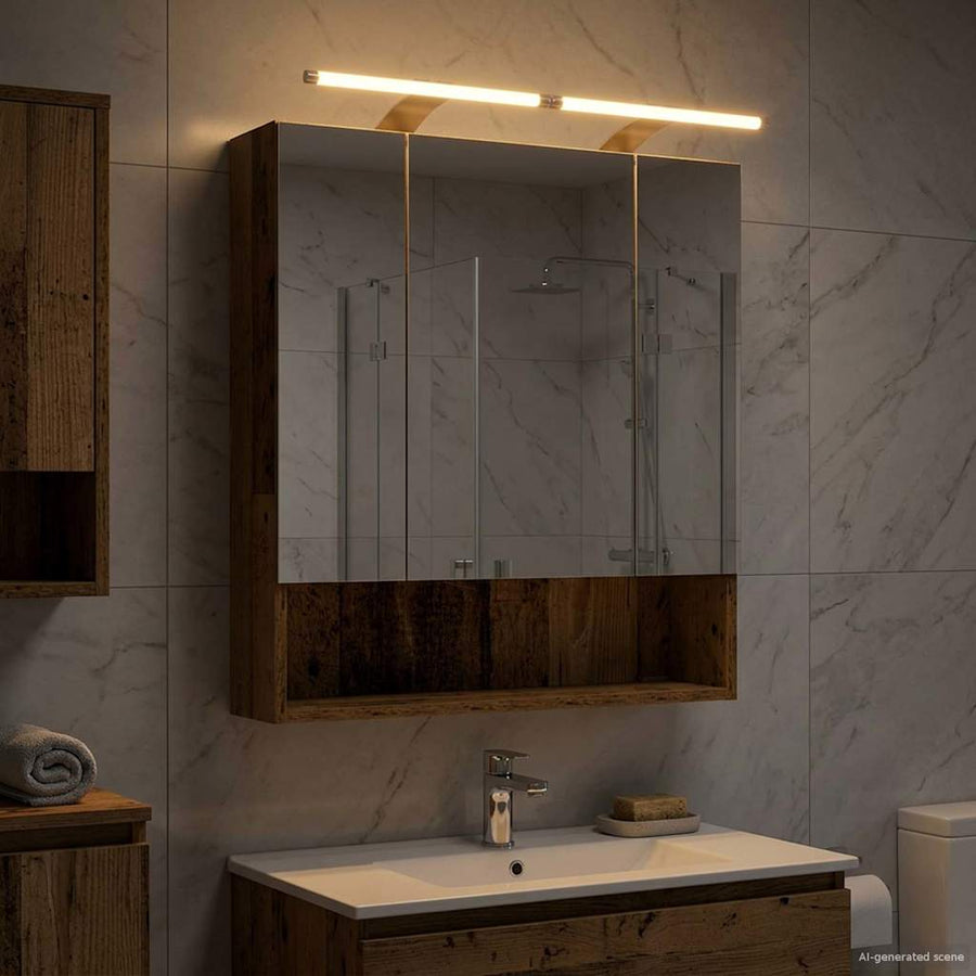 Badkamer spiegelkast Oudhout 60 x 14.5 x 70 cm Bewerkt hout