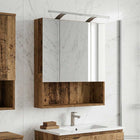 Badkamer spiegelkast 60x14.5x70 cm bewerkt hout