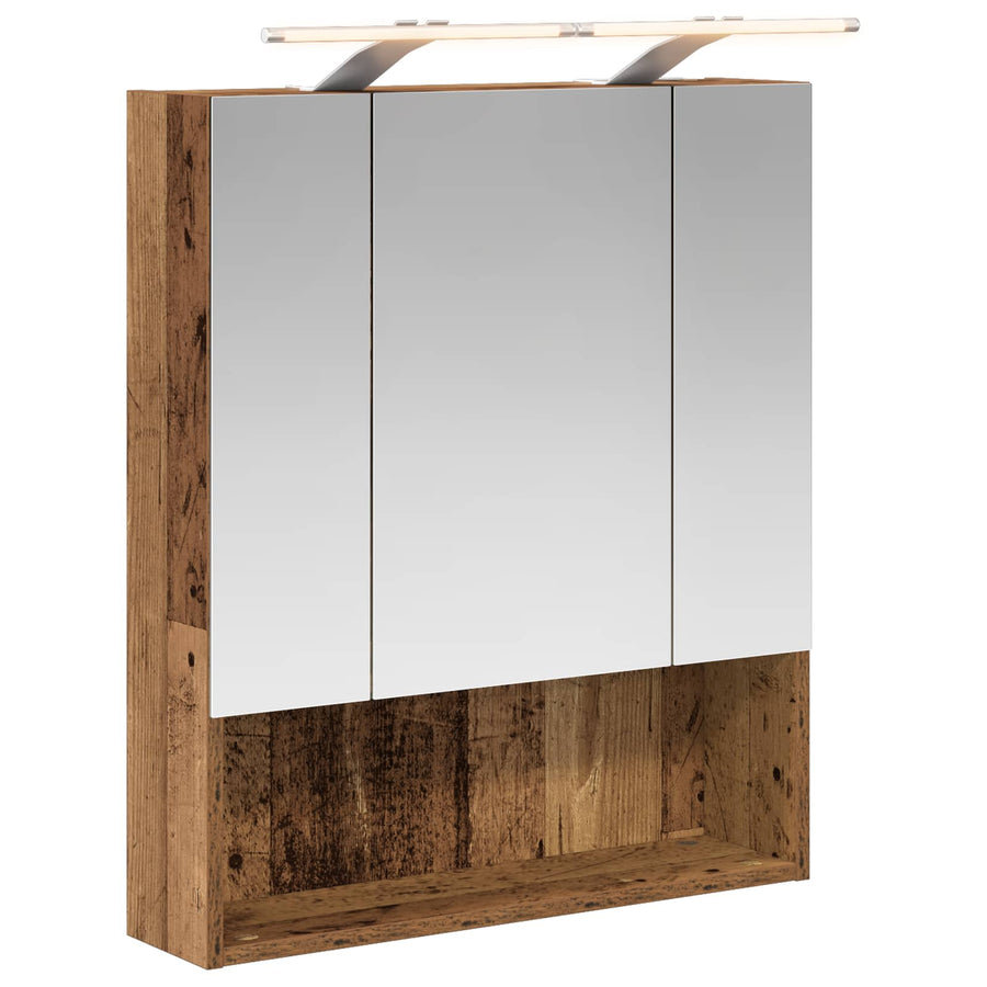 Badkamer spiegelkast Oudhout 60 x 14.5 x 70 cm Bewerkt hout