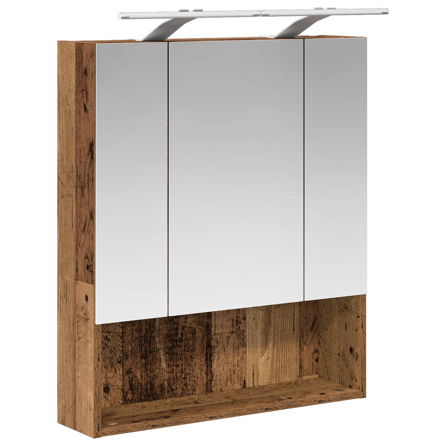 Badkamer spiegelkast Oudhout 60 x 14.5 x 70 cm Bewerkt hout