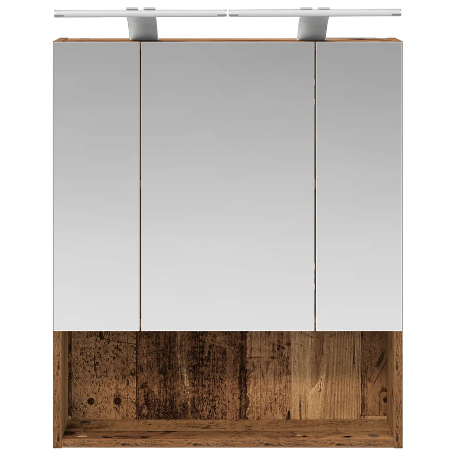 Badkamer spiegelkast Oudhout 60 x 14.5 x 70 cm Bewerkt hout
