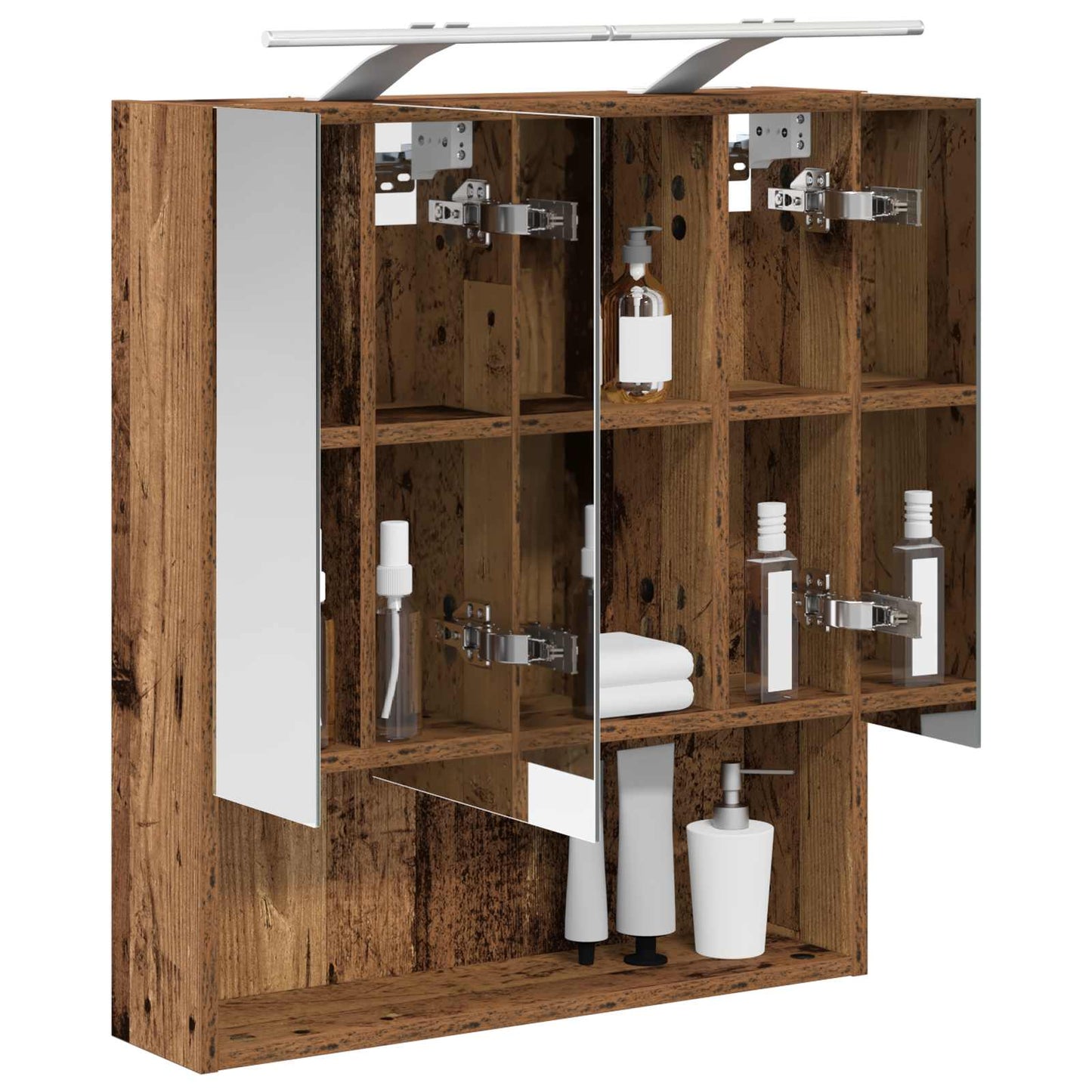 Badkamer spiegelkast Oudhout 60 x 14.5 x 70 cm Bewerkt hout