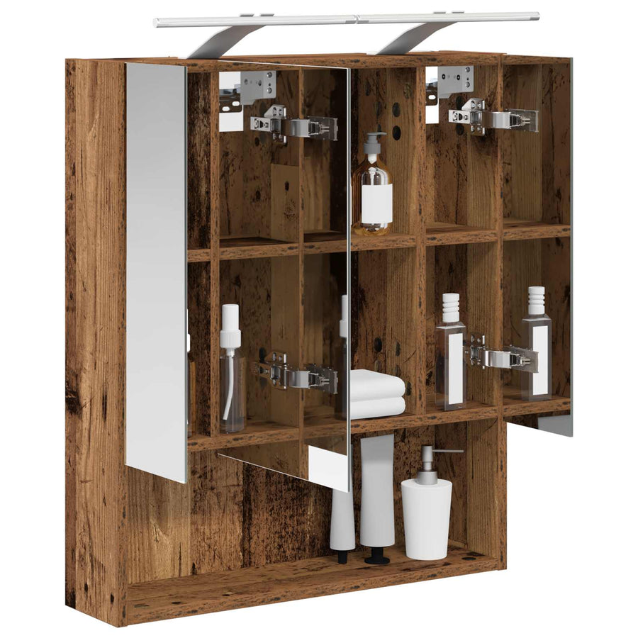 Badkamer spiegelkast Oudhout 60 x 14.5 x 70 cm Bewerkt hout