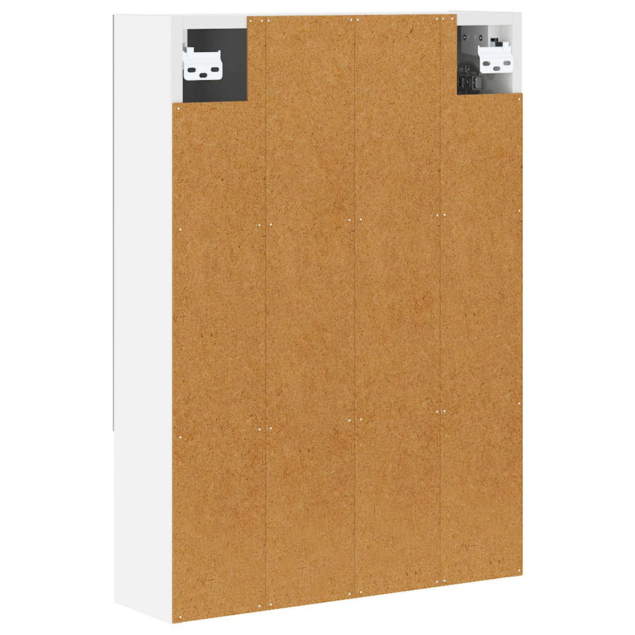 Badkamer spiegelkast Wit 50 x 14,5 x 70 cm Bewerkt hout