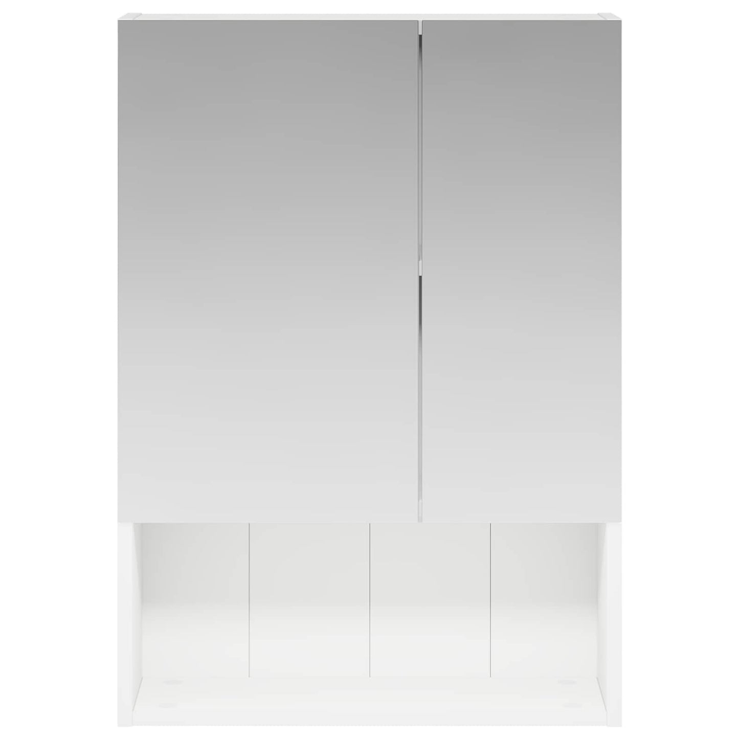Badkamer spiegelkast Wit 50 x 14,5 x 70 cm Bewerkt hout