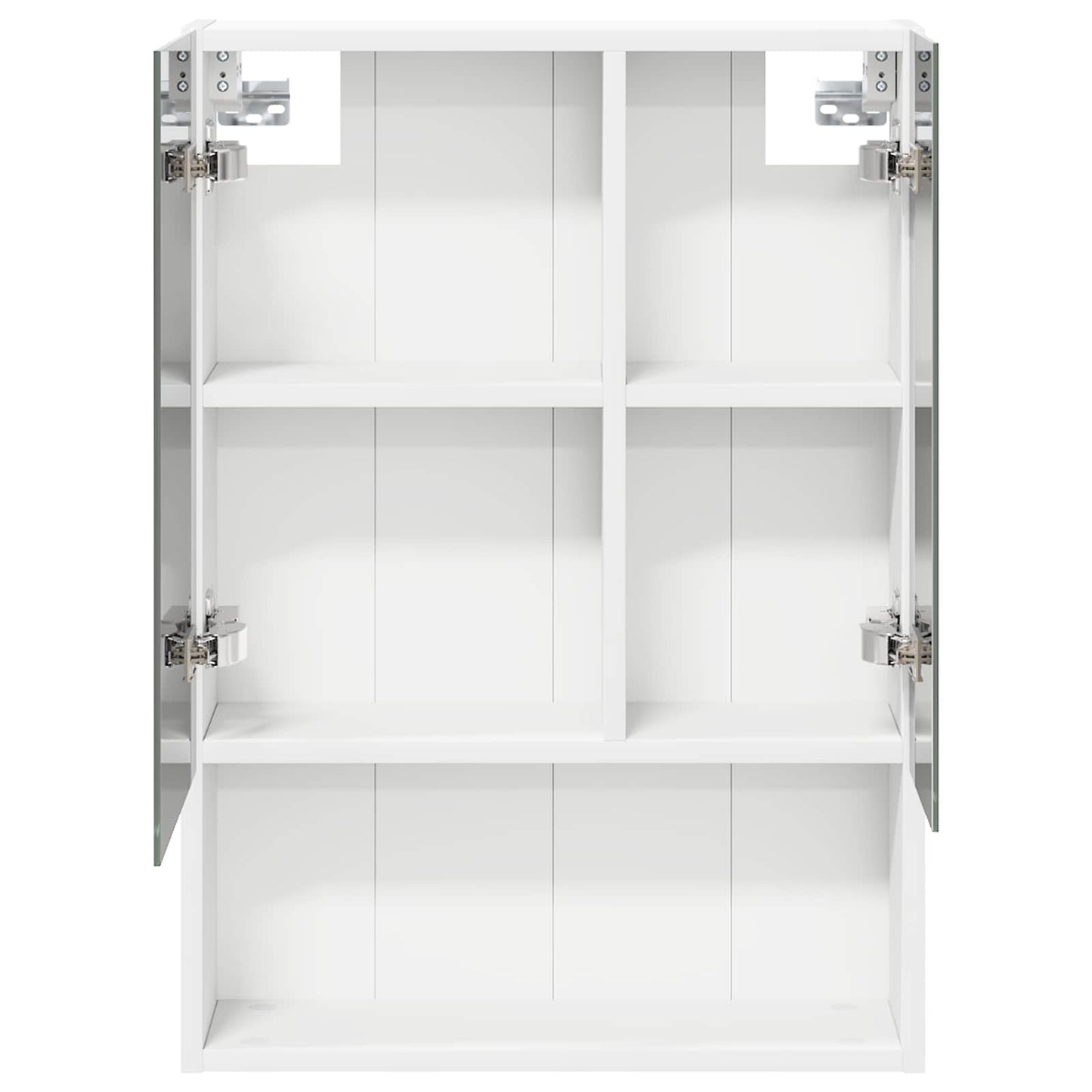 Badkamer spiegelkast Wit 50 x 14,5 x 70 cm Bewerkt hout
