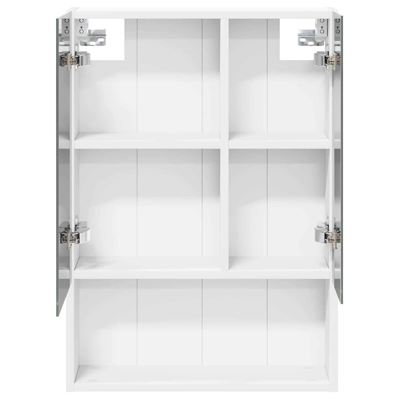 Badkamer spiegelkast Wit 50 x 14,5 x 70 cm Bewerkt hout