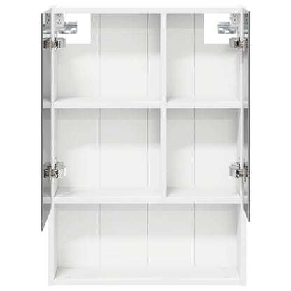 Badkamer spiegelkast Wit 50 x 14,5 x 70 cm Bewerkt hout