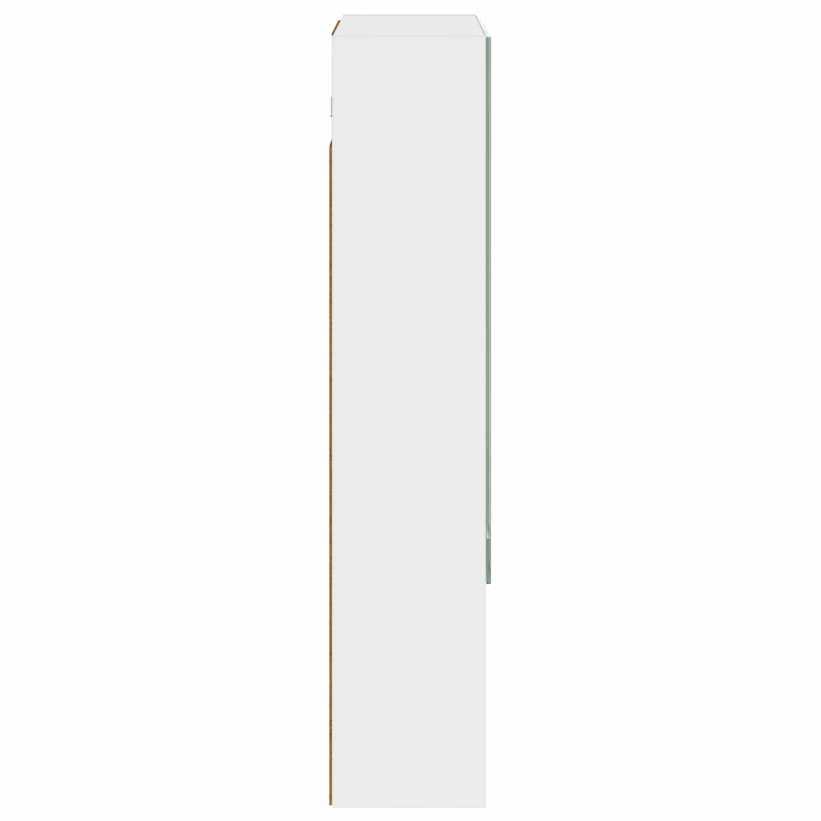 Badkamer spiegelkast Wit 50 x 14,5 x 70 cm Bewerkt hout