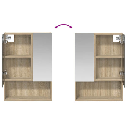 Badkamer spiegelkast met plank Sonoma Eiken 50 x 14,5 x 70 cm