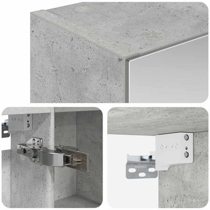 Badkamer spiegelkast Beton Grijs 50 x 14,5 x 70 cm Bewerkt hout