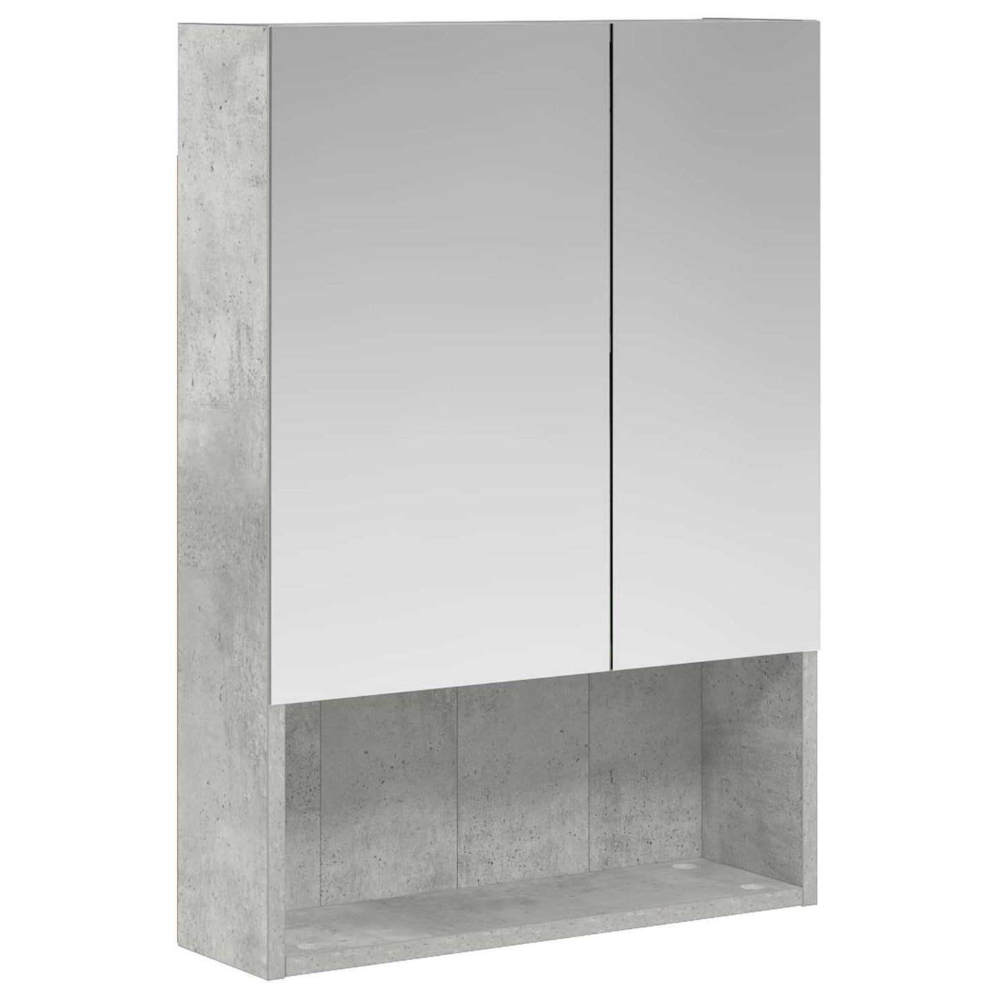 Badkamer spiegelkast Beton Grijs 50 x 14,5 x 70 cm Bewerkt hout