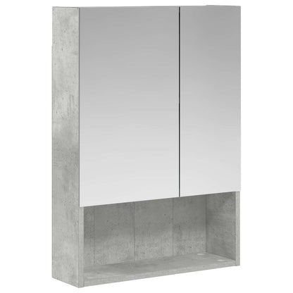 Badkamer spiegelkast Beton Grijs 50 x 14,5 x 70 cm Bewerkt hout