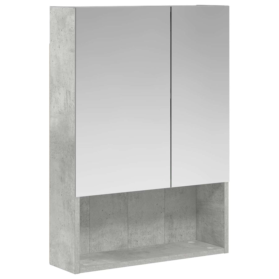 Badkamer spiegelkast Beton Grijs 50 x 14,5 x 70 cm Bewerkt hout