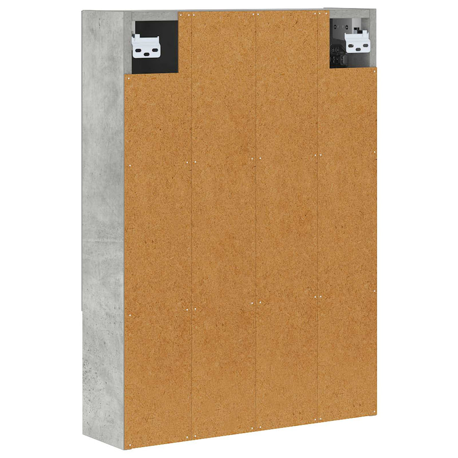 Badkamer spiegelkast Beton Grijs 50 x 14,5 x 70 cm Bewerkt hout
